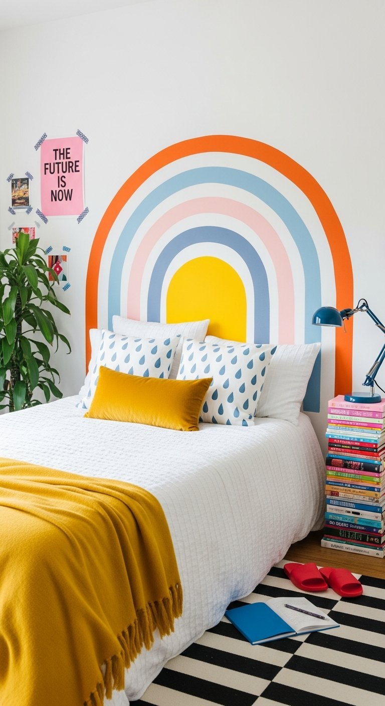 arc en ciel pastel geant