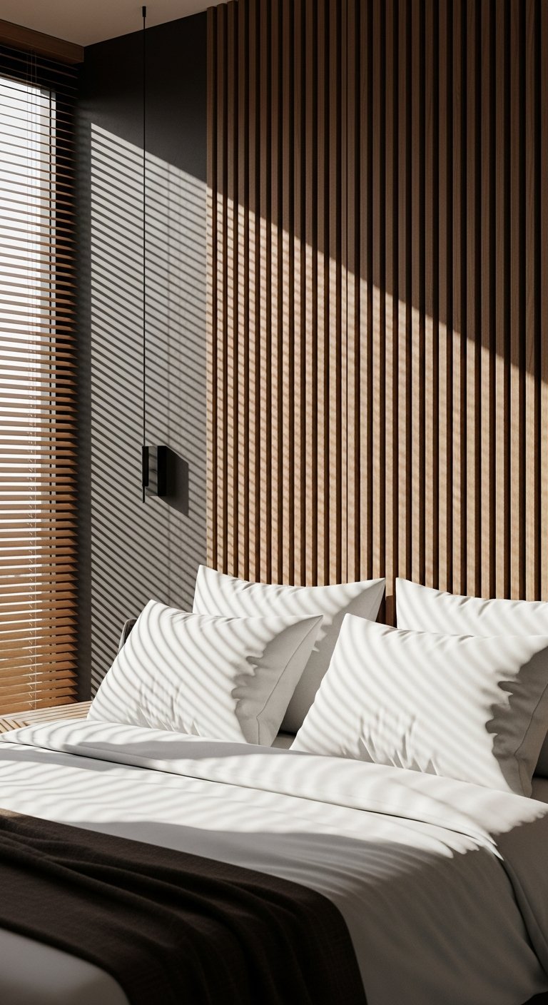 tete de lit tasseau jeux ombres