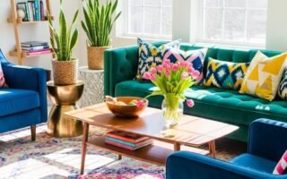 canape velours vert emeraude