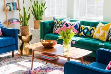 canape velours vert emeraude