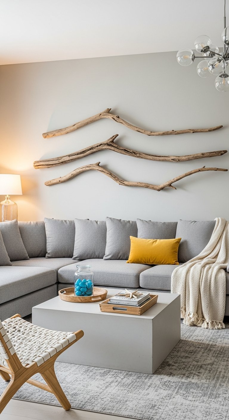 decoration murale vagues bois