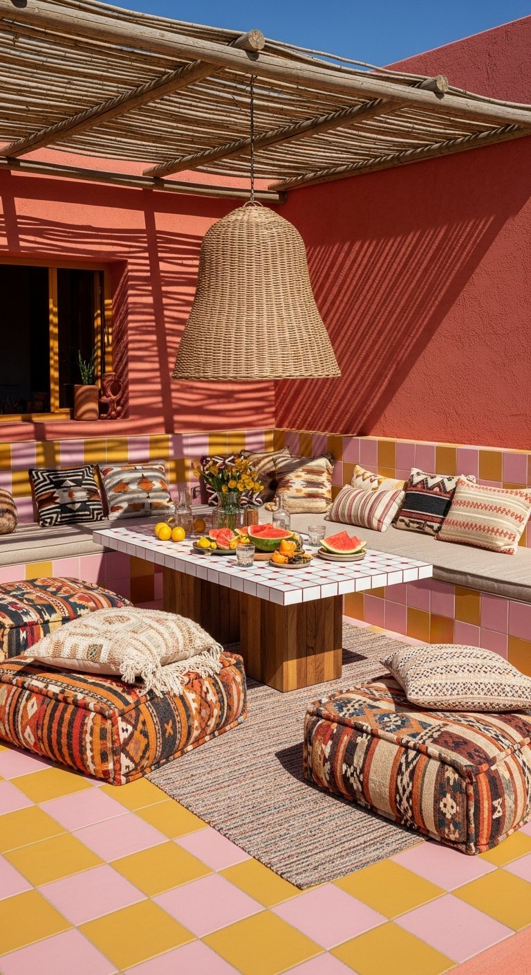 terrasse boheme coloree