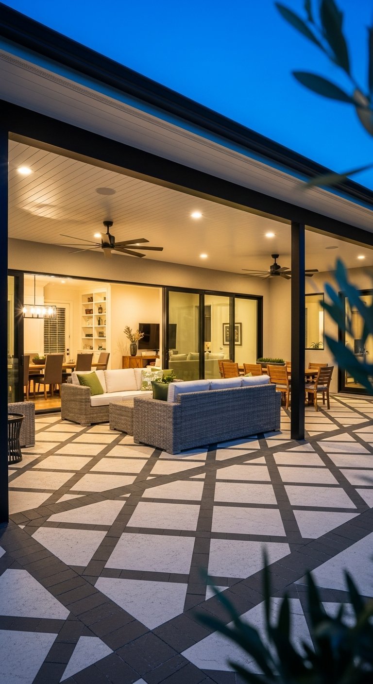 terrasse maison grand patio