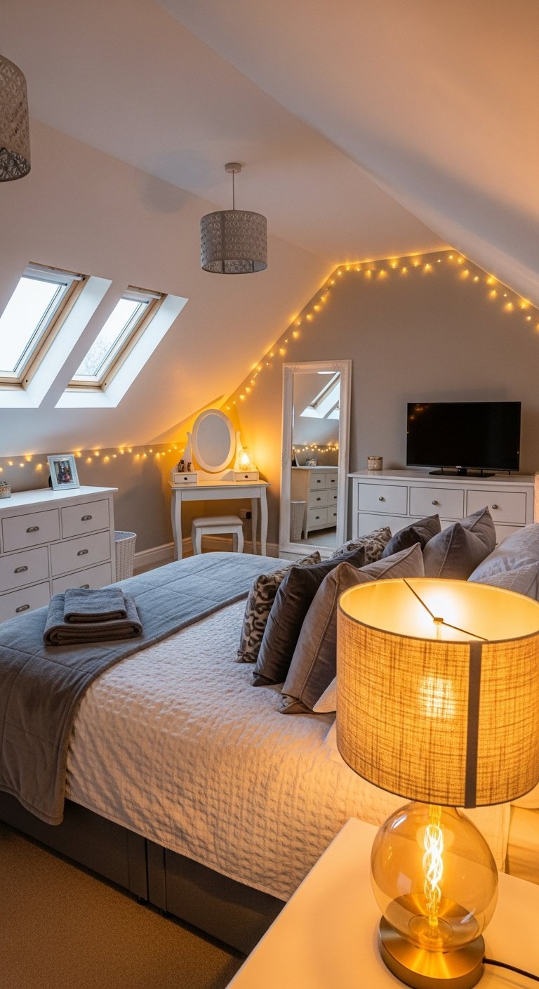 guirlande lumineuse pente toit