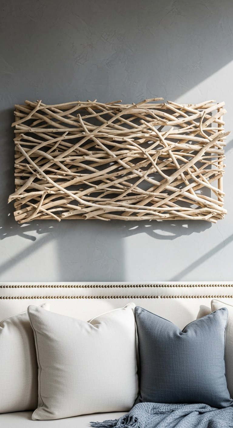 art mural tissage branches