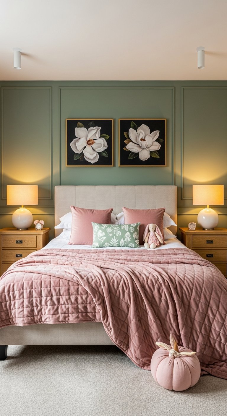 cadres fleurs magnolia symetrie