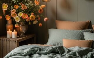 ambiance moody vert sauge bois