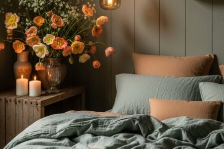 ambiance moody vert sauge bois