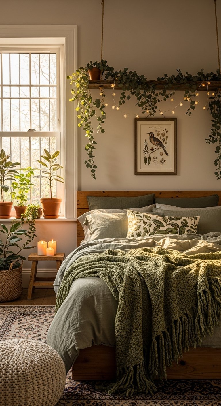 etagere plantes retombantes lit