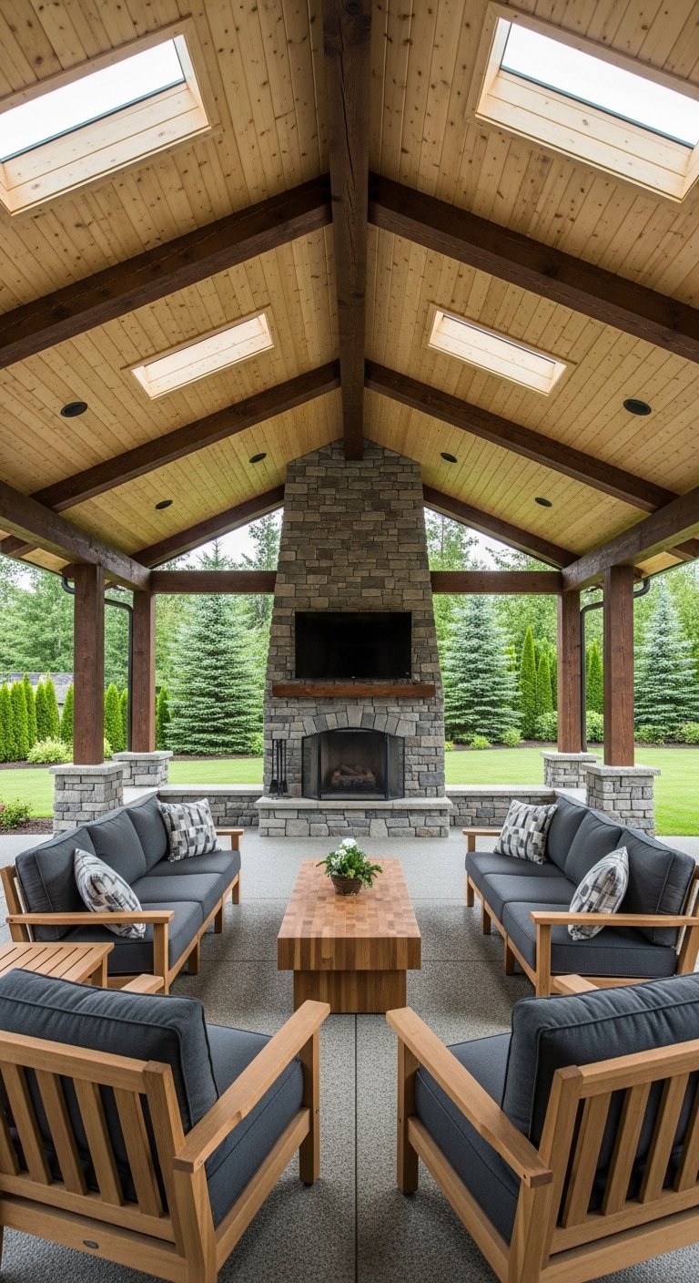 poutres rustiques rotin