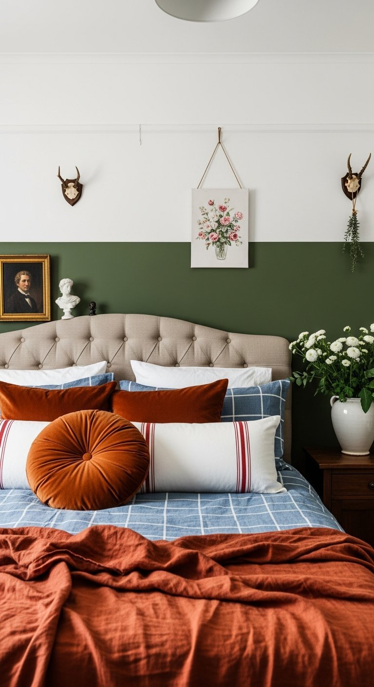 mur bicolore vert foret