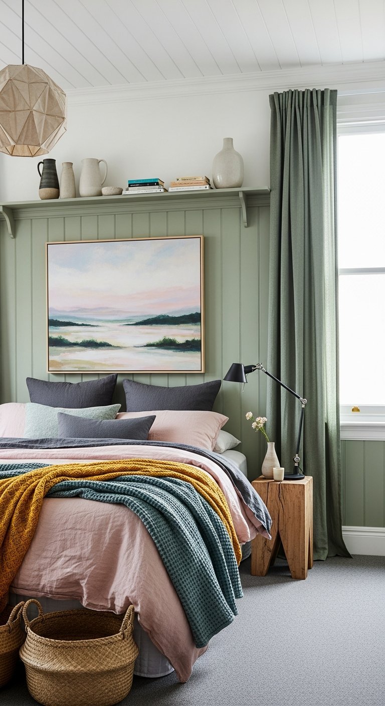 etagere murale cadre paysage