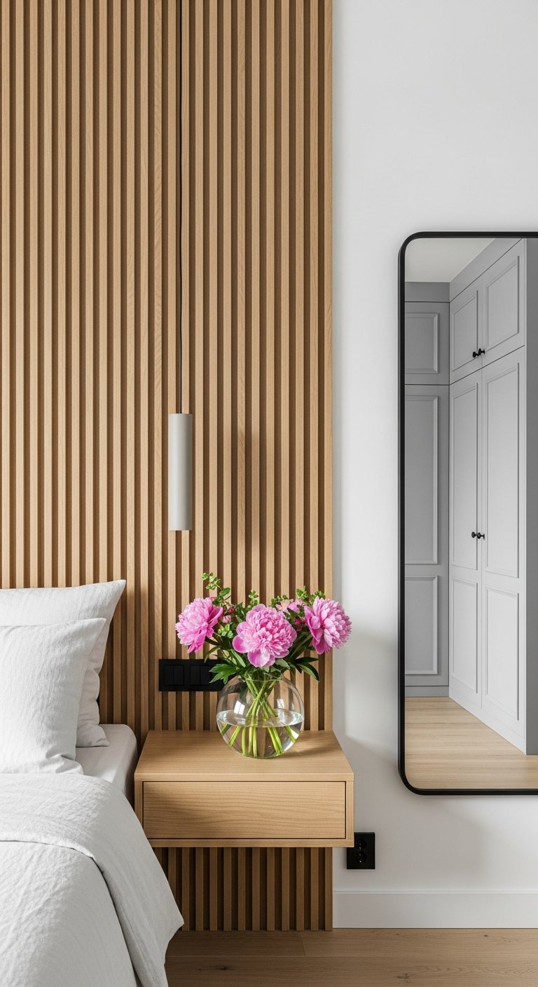 tete de lit tasseau suspension moderne