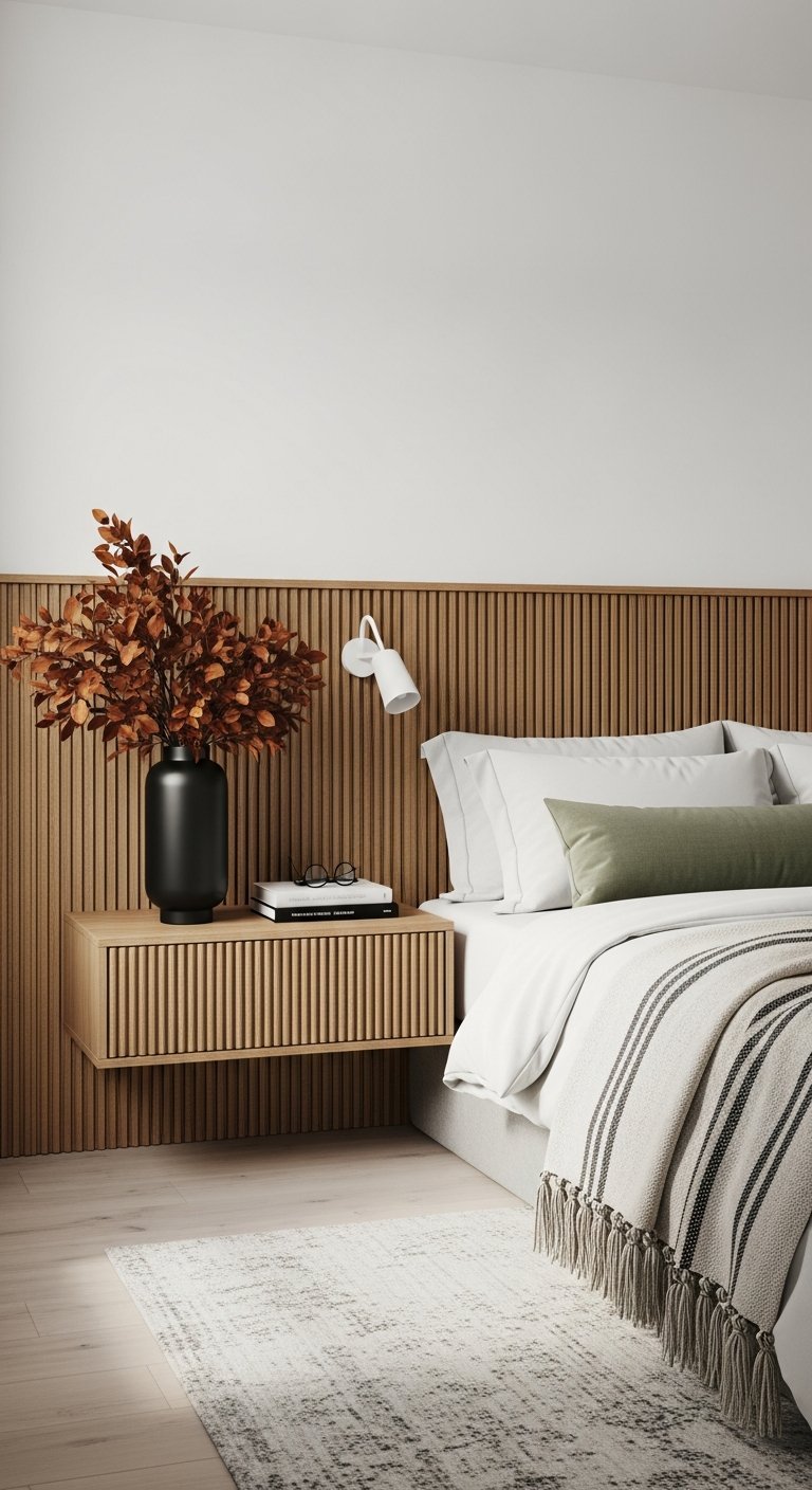 tete de lit tasseau chevet suspendu