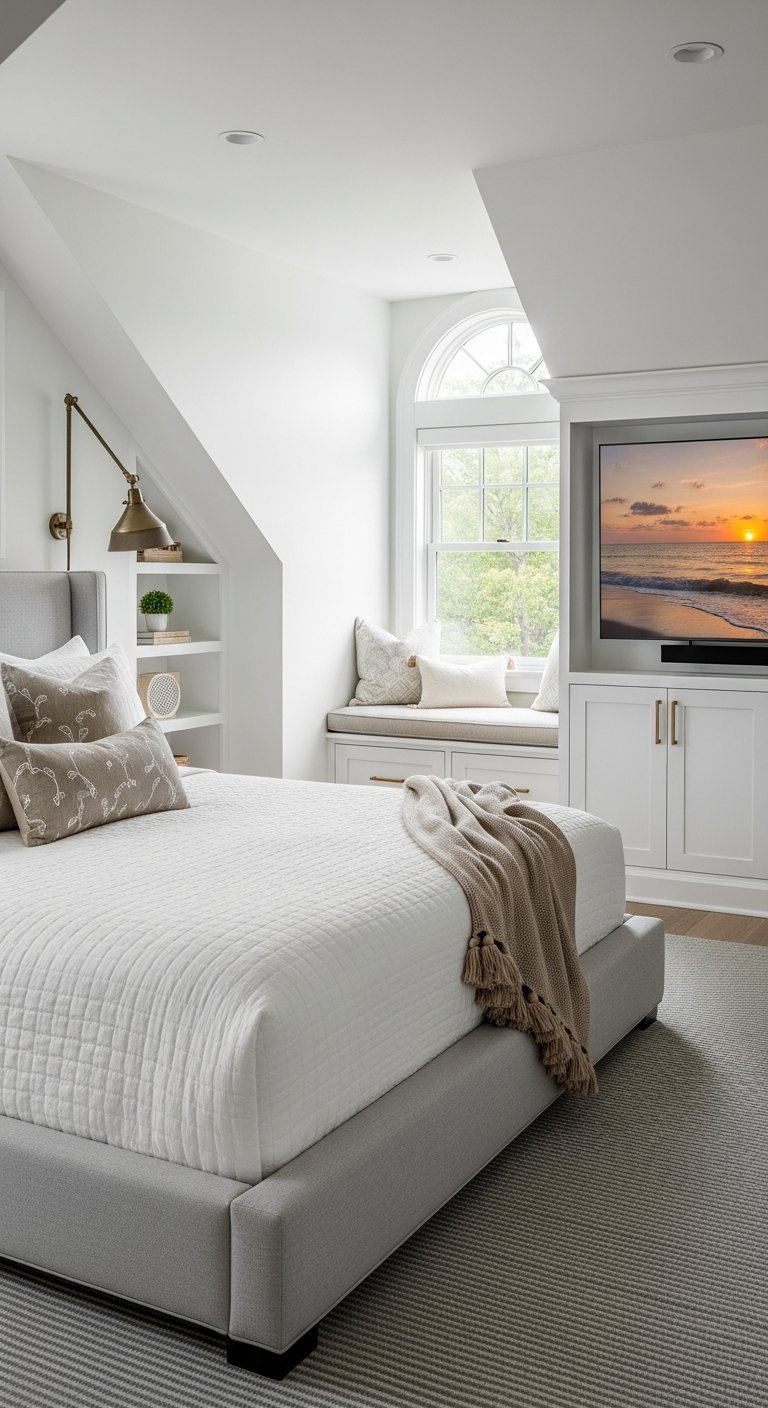 banc fenetre chambre blanche