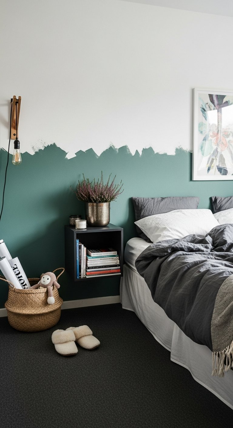 peinture effet dechire vert