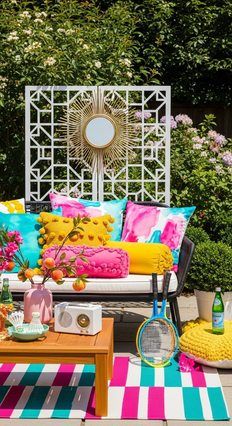 terrasse maison couleurs vives