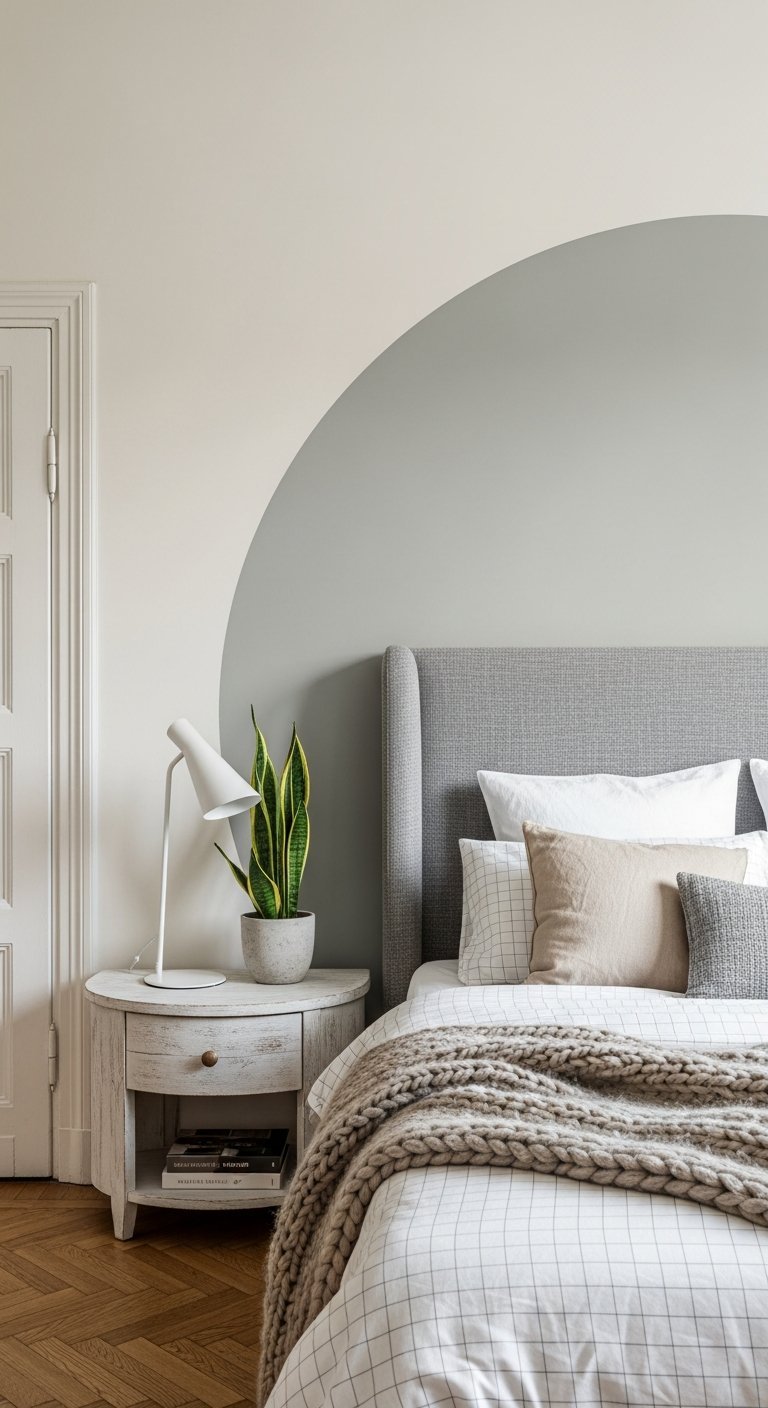 cercle gris perle minimaliste