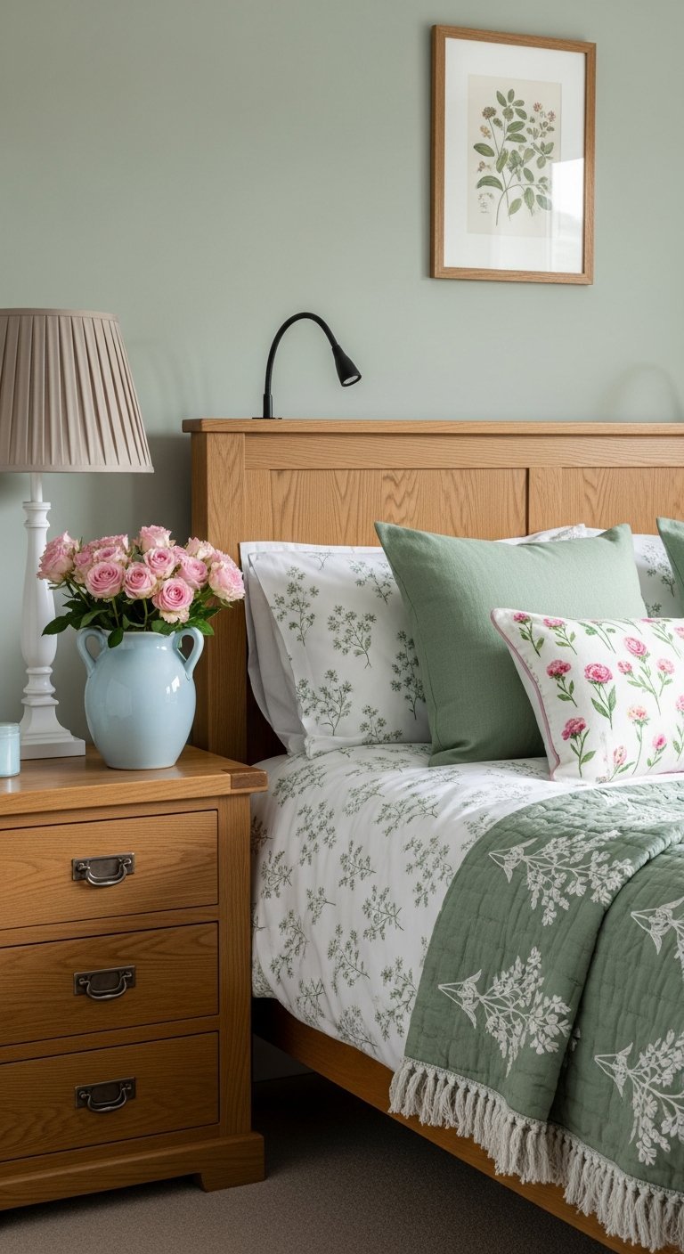 chambre romantique bois fleurs