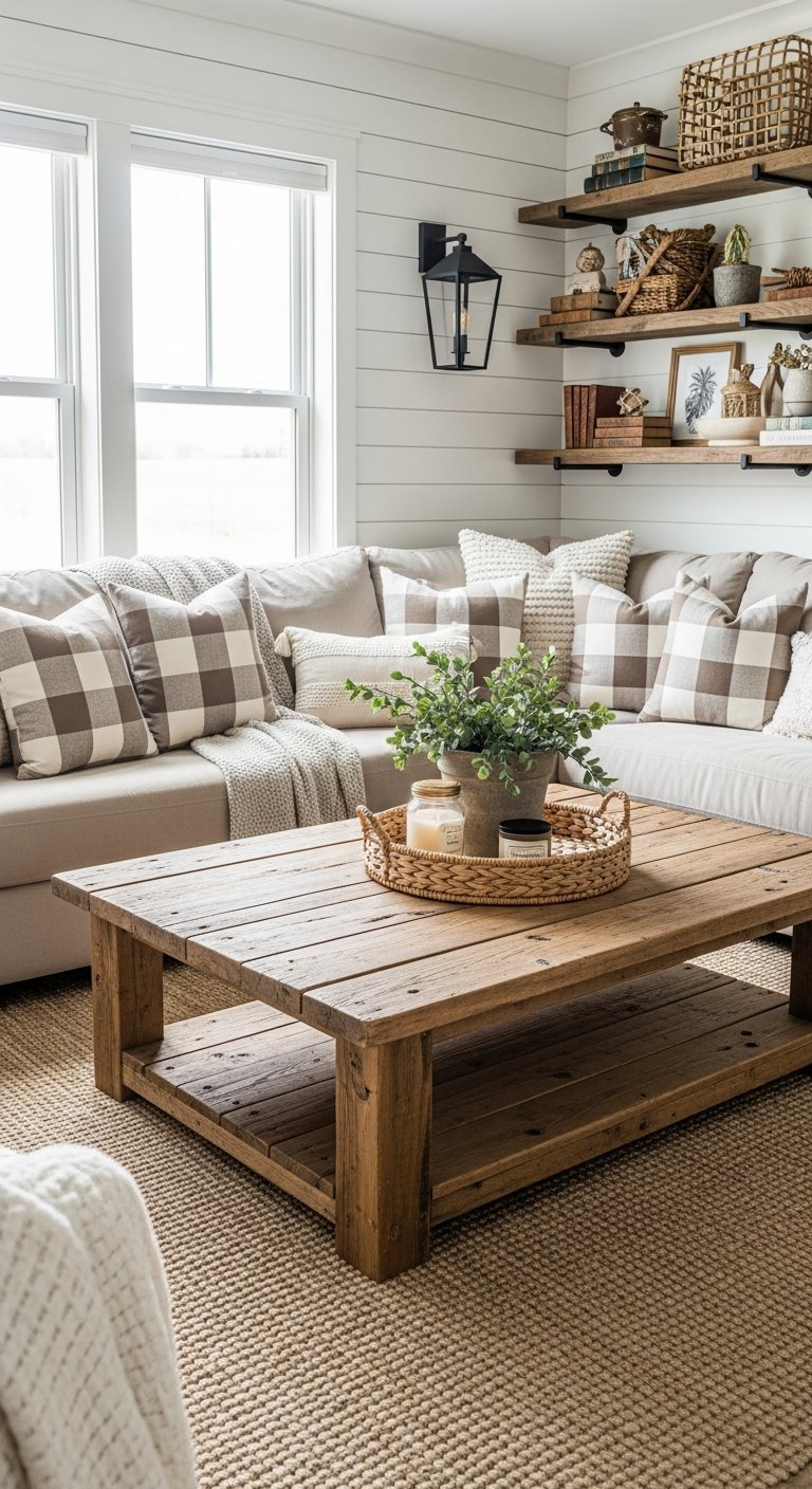 coin salon coussins carreaux