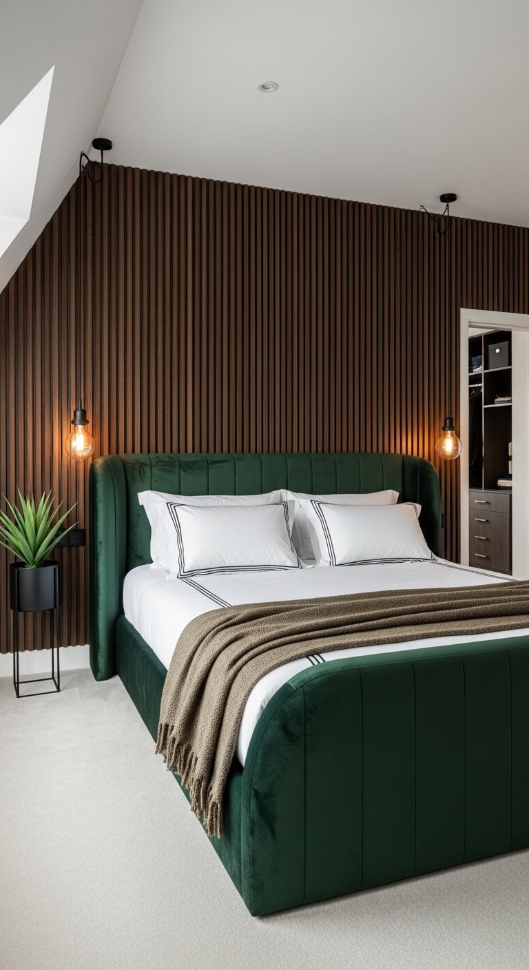 tete de lit tasseau sombre velours