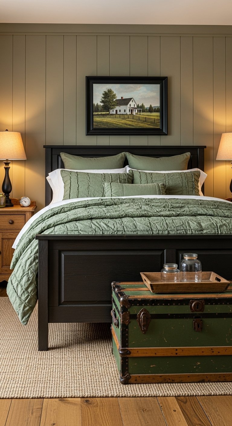 deco chambre style ferme cadres