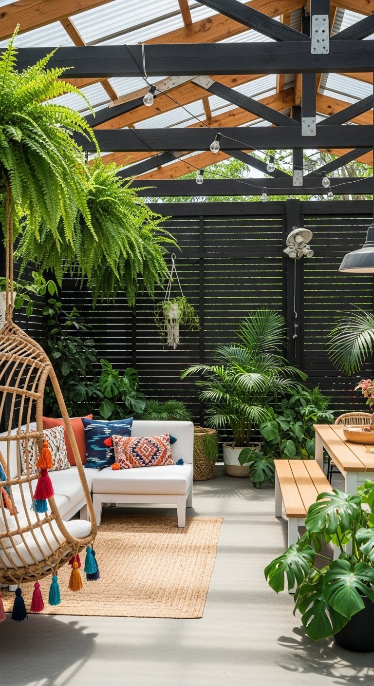 terrasse plantes vertes