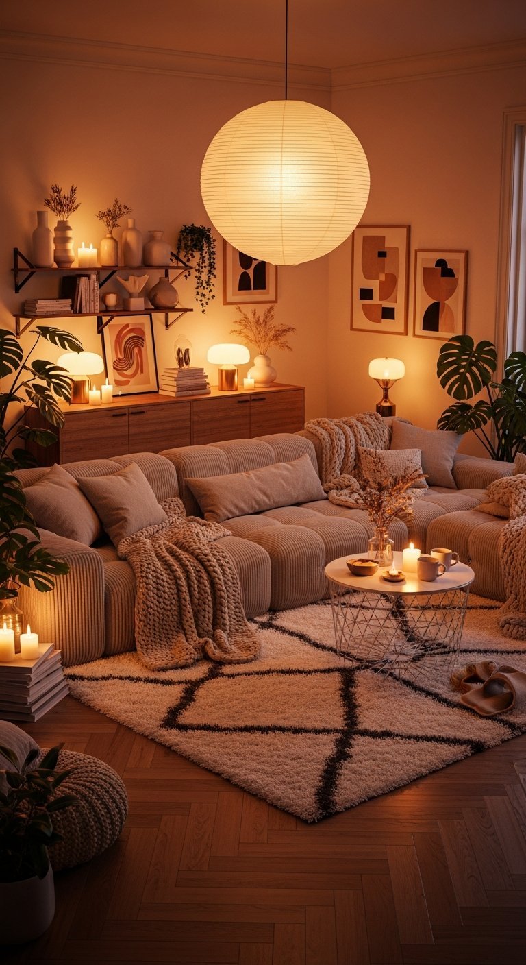 salon cocooning hiver lumiere