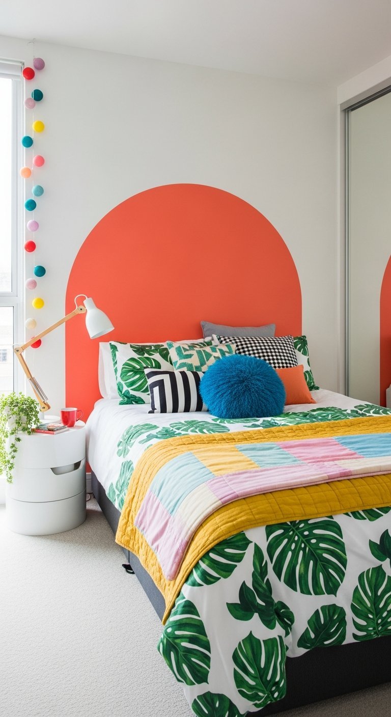 demi cercle rouge corail