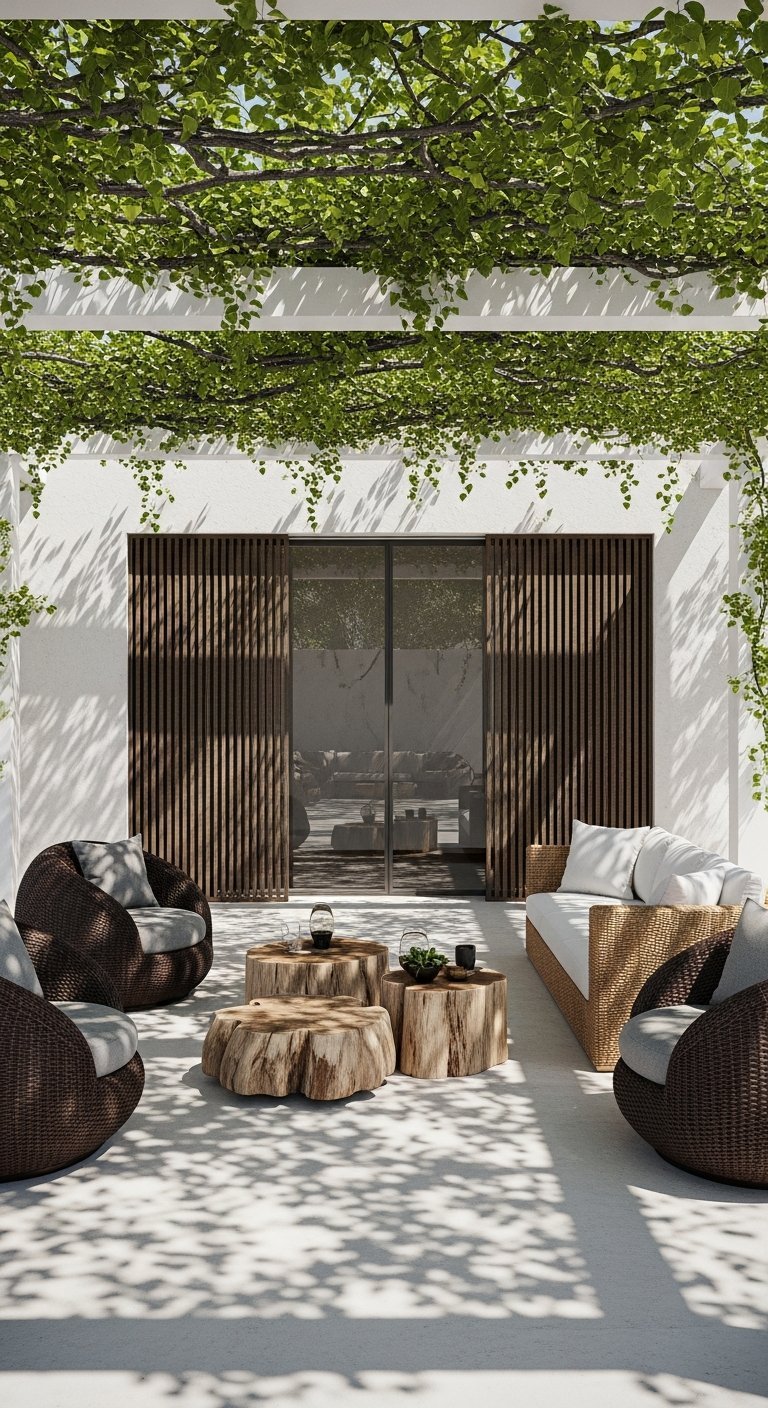 terrasse maison toit vigne