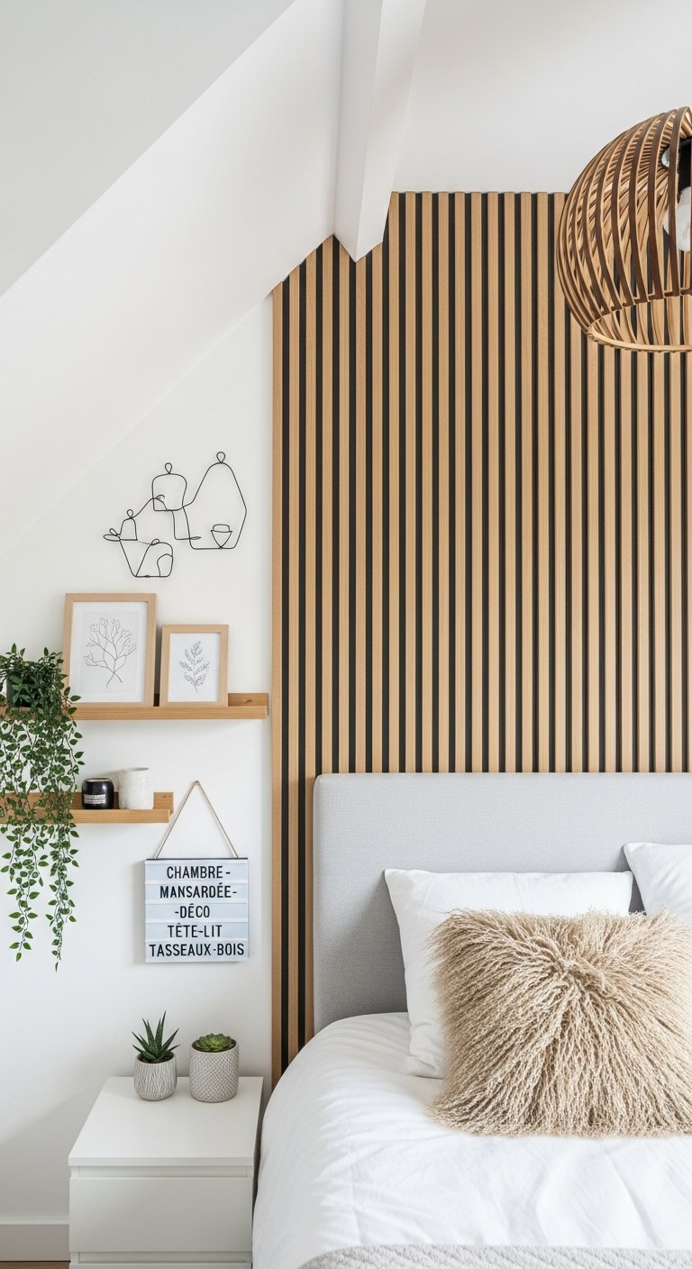 tete de lit tasseau naturel plantes