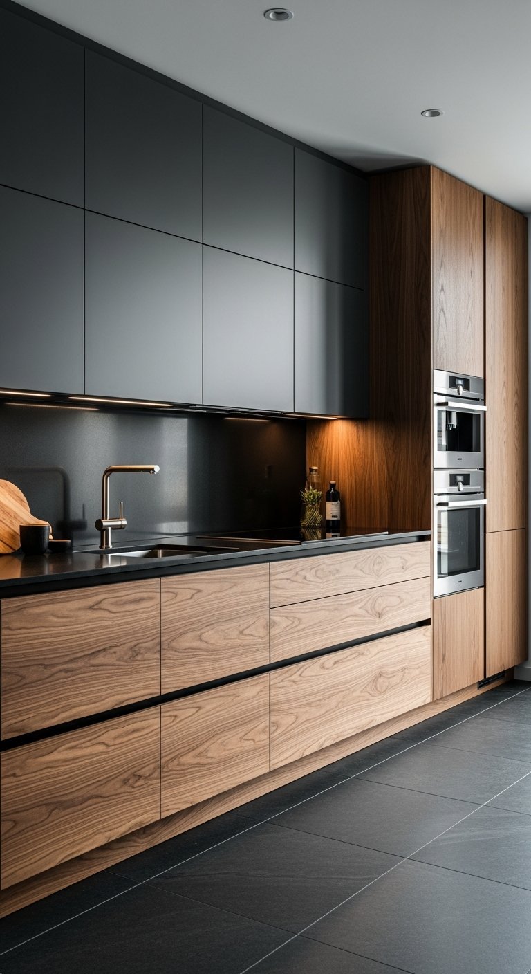 cuisine bois et noir charme tenebreux