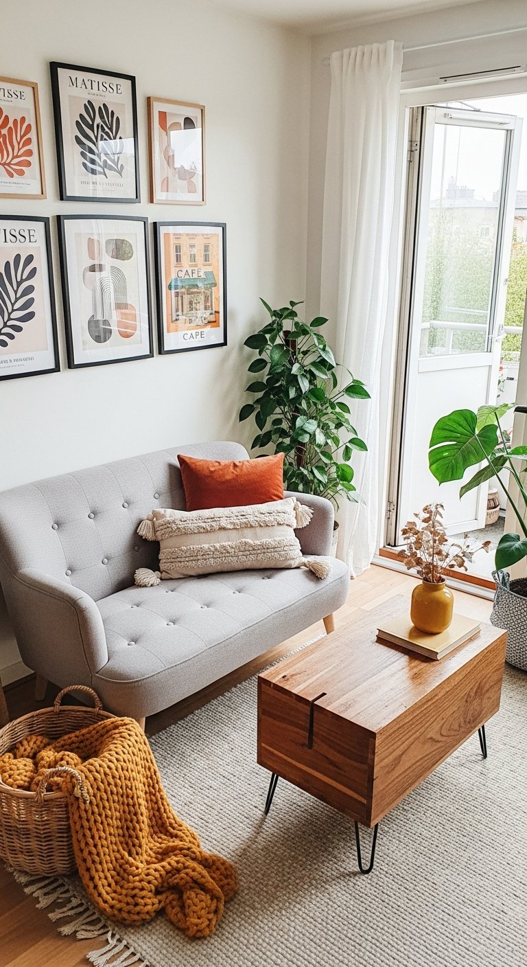 petit salon scandinave lumineux