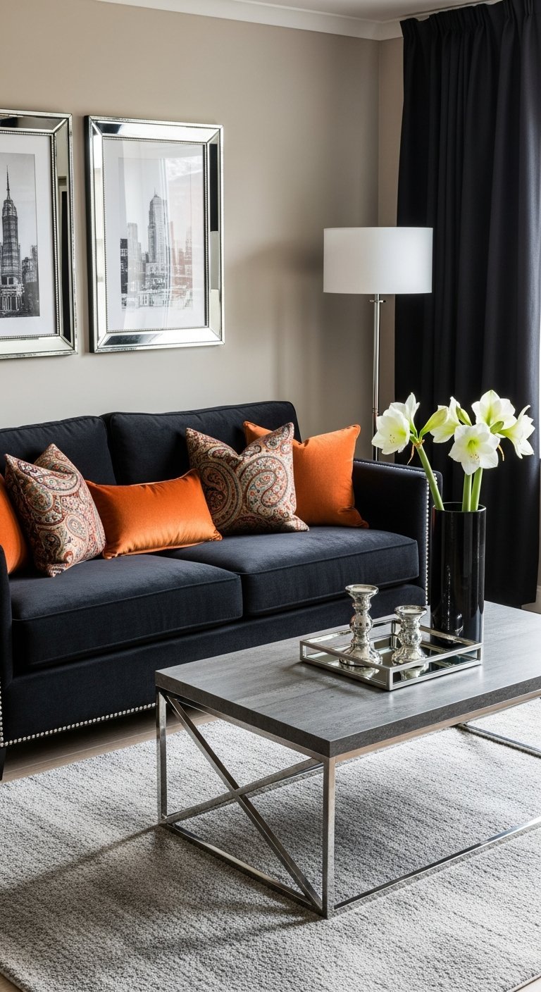 salon urbain chic sombre