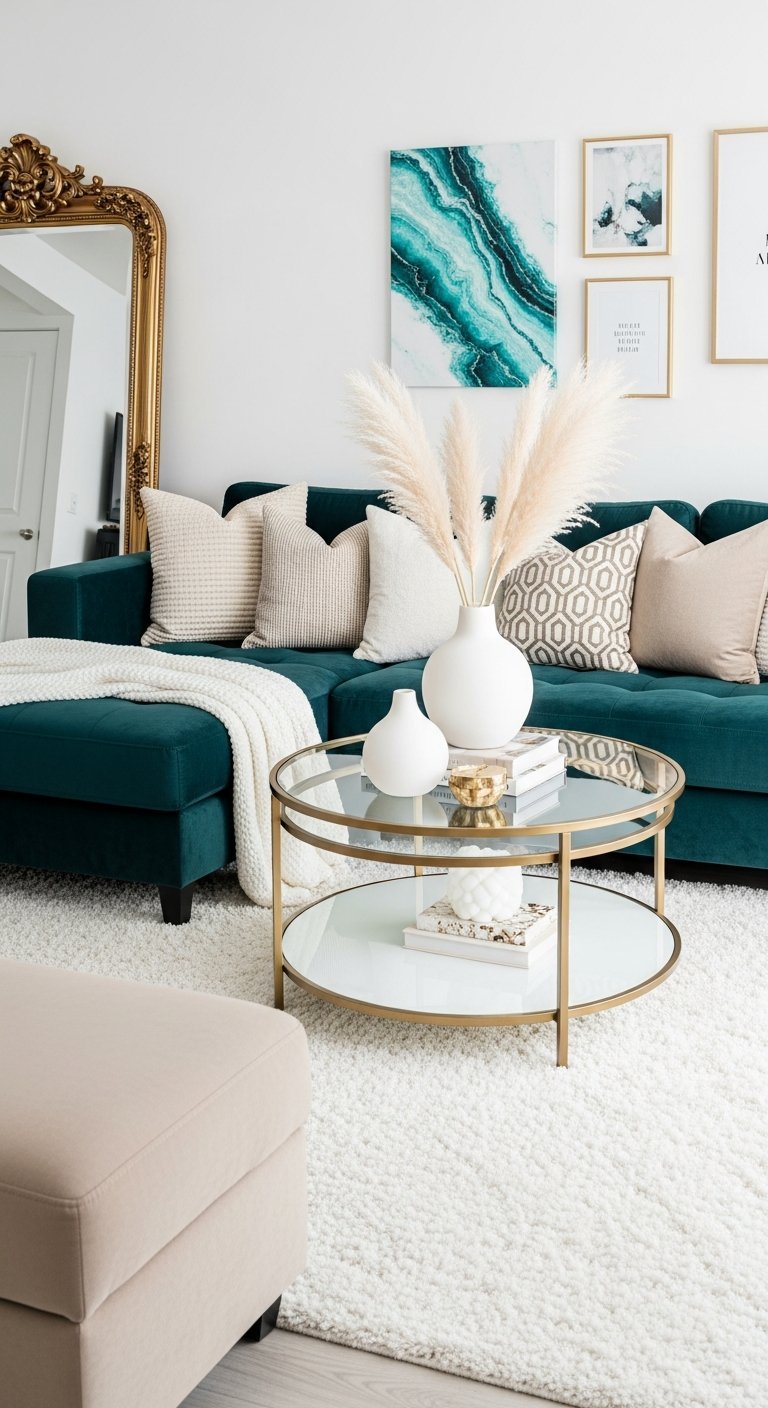 salon vert canard pampas