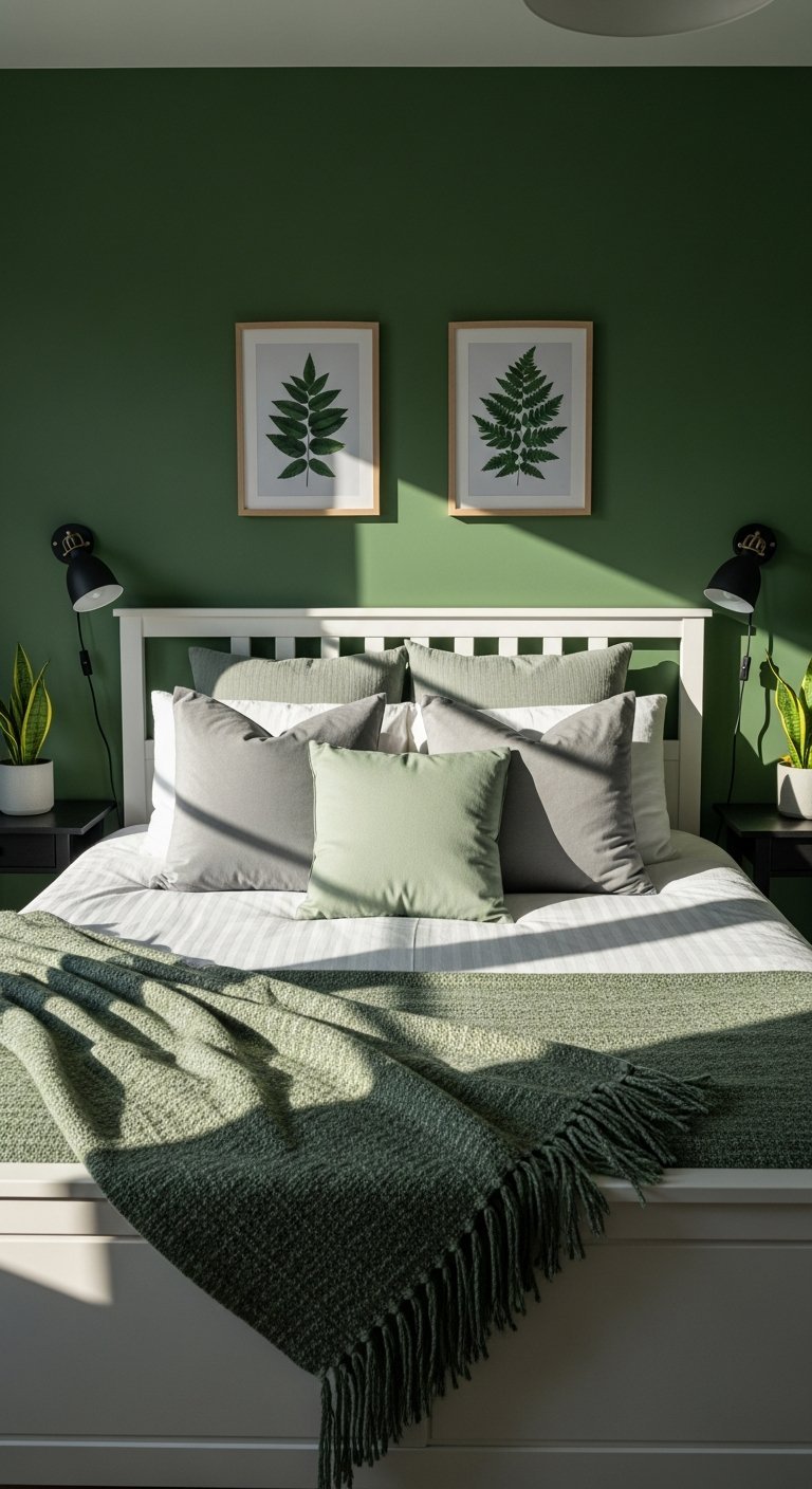 deco murale cadres botaniques verts