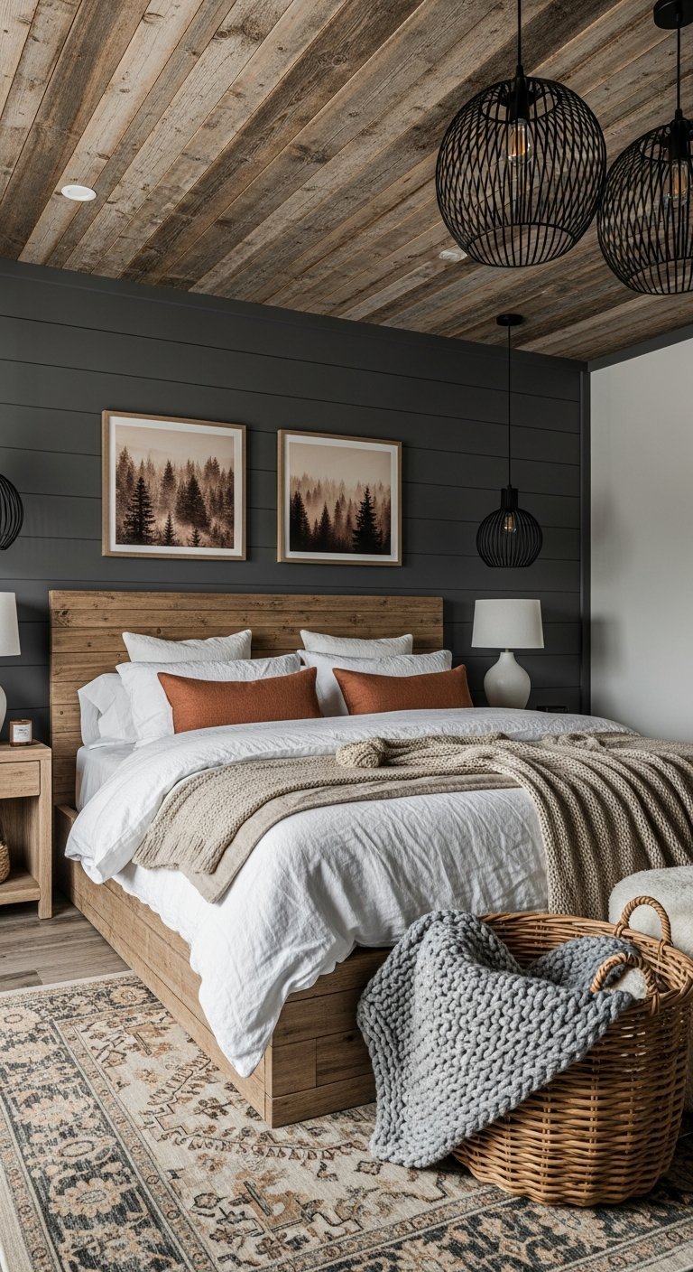 refuge rustique bois brut chambre