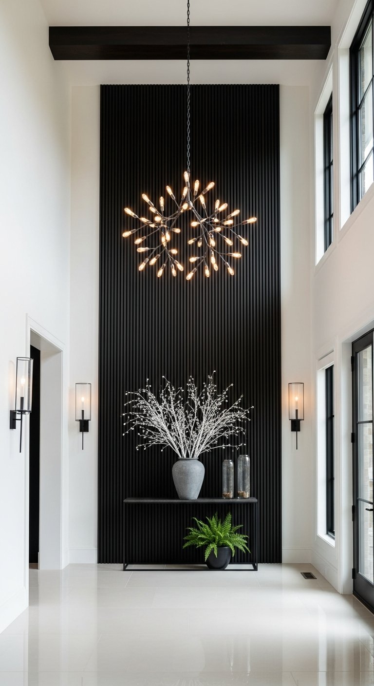 grande entree tasseaux noirs