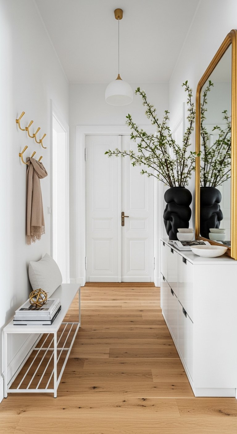 entree blanche vase branches