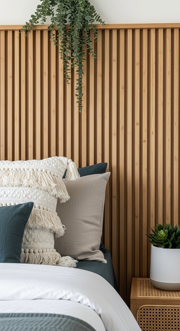 tete de lit bois plantes