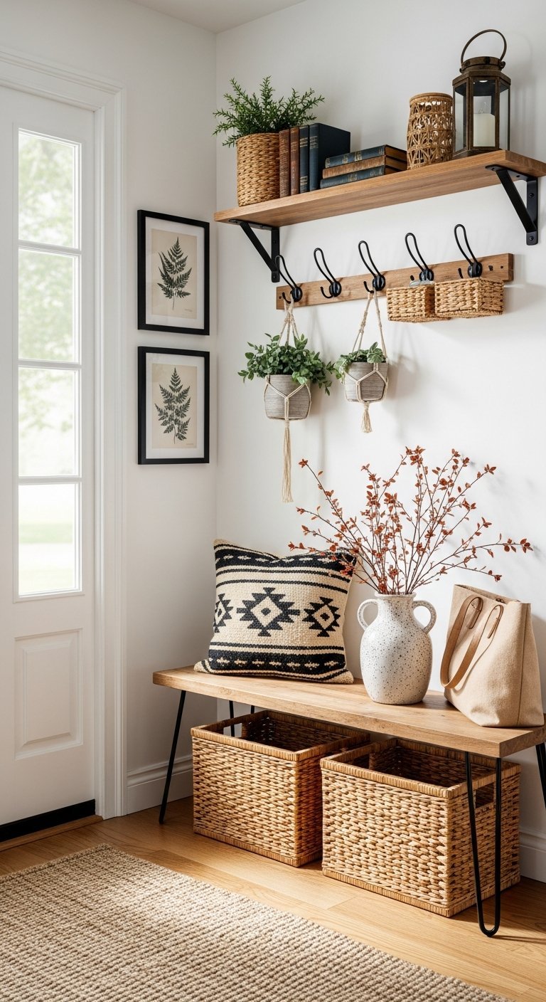 paniers rangement entree bois