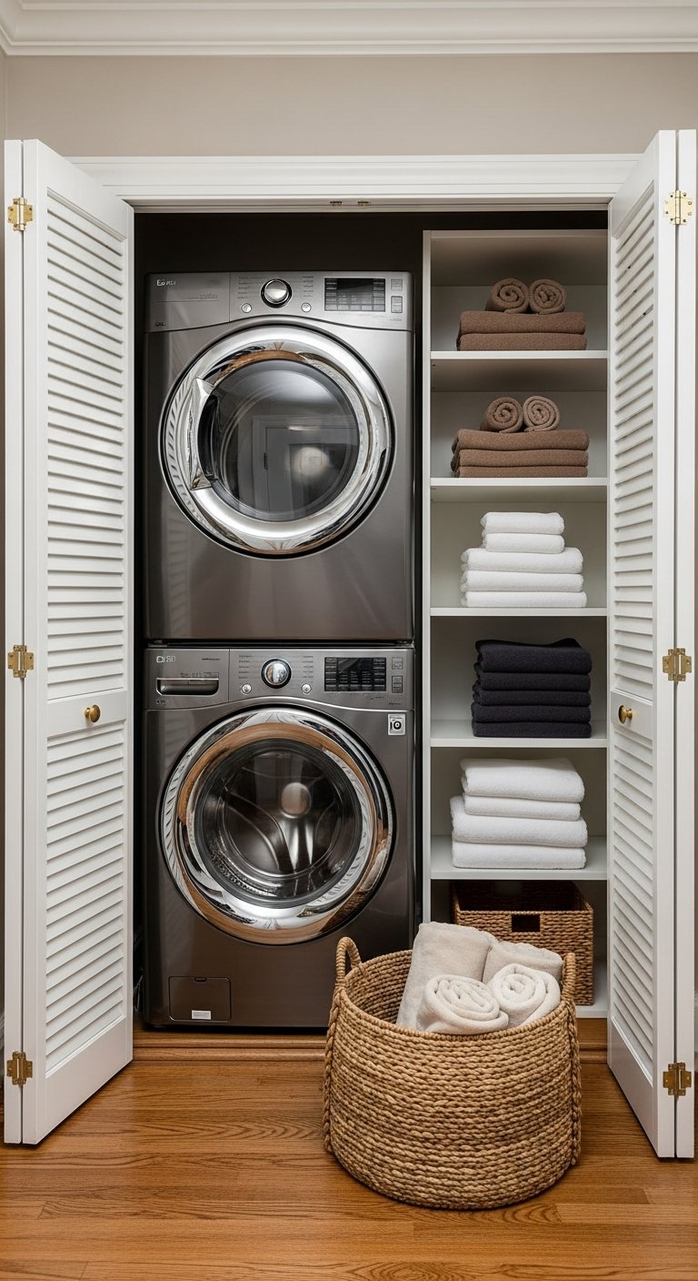 portes persiennes placard buanderie