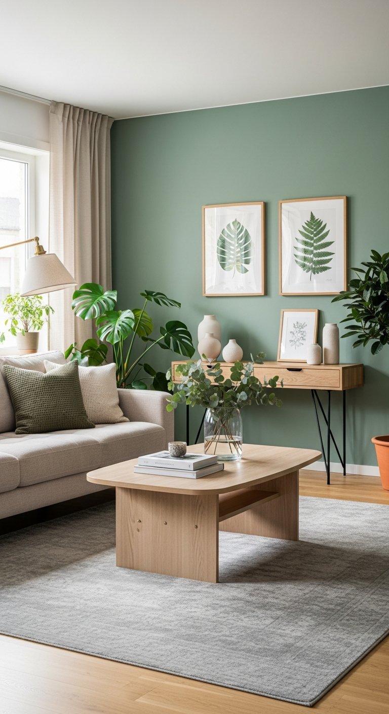 cadres fougeres mur beige