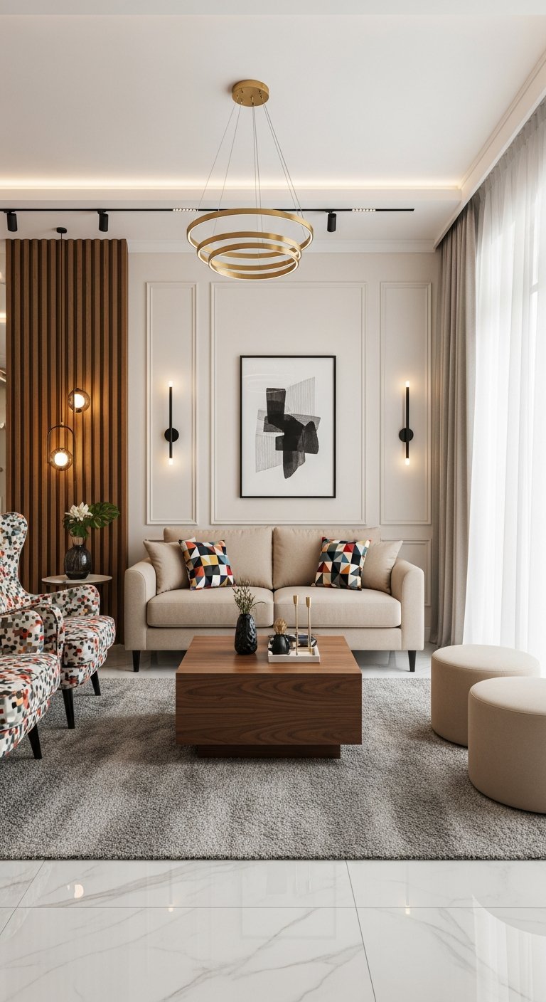 mur tasseaux bois salon