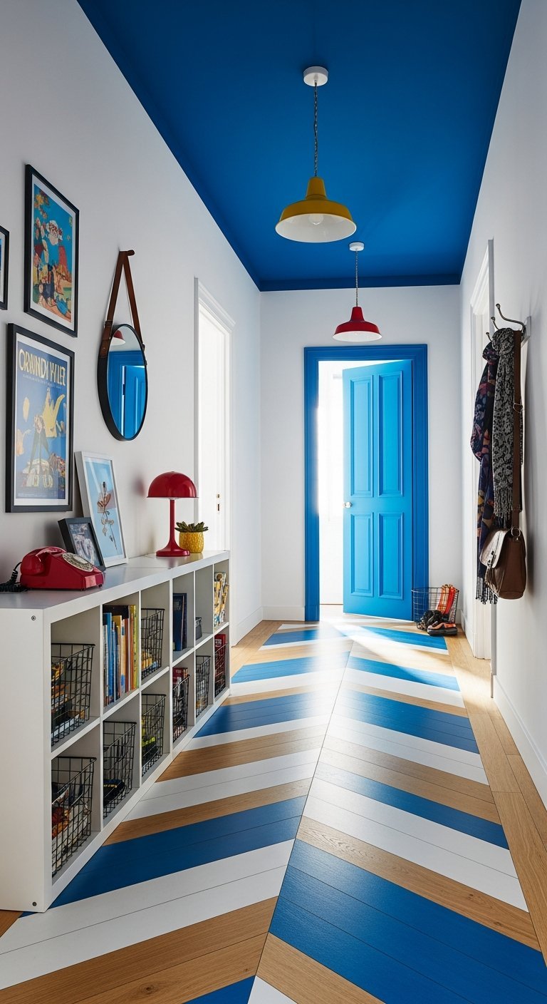 plafond bleu electrique