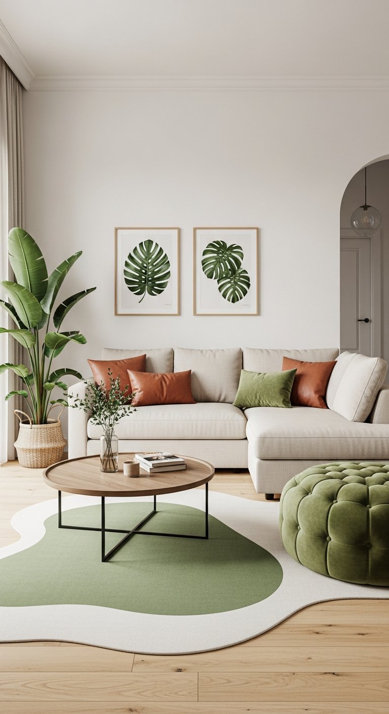 salon poutres art abstrait