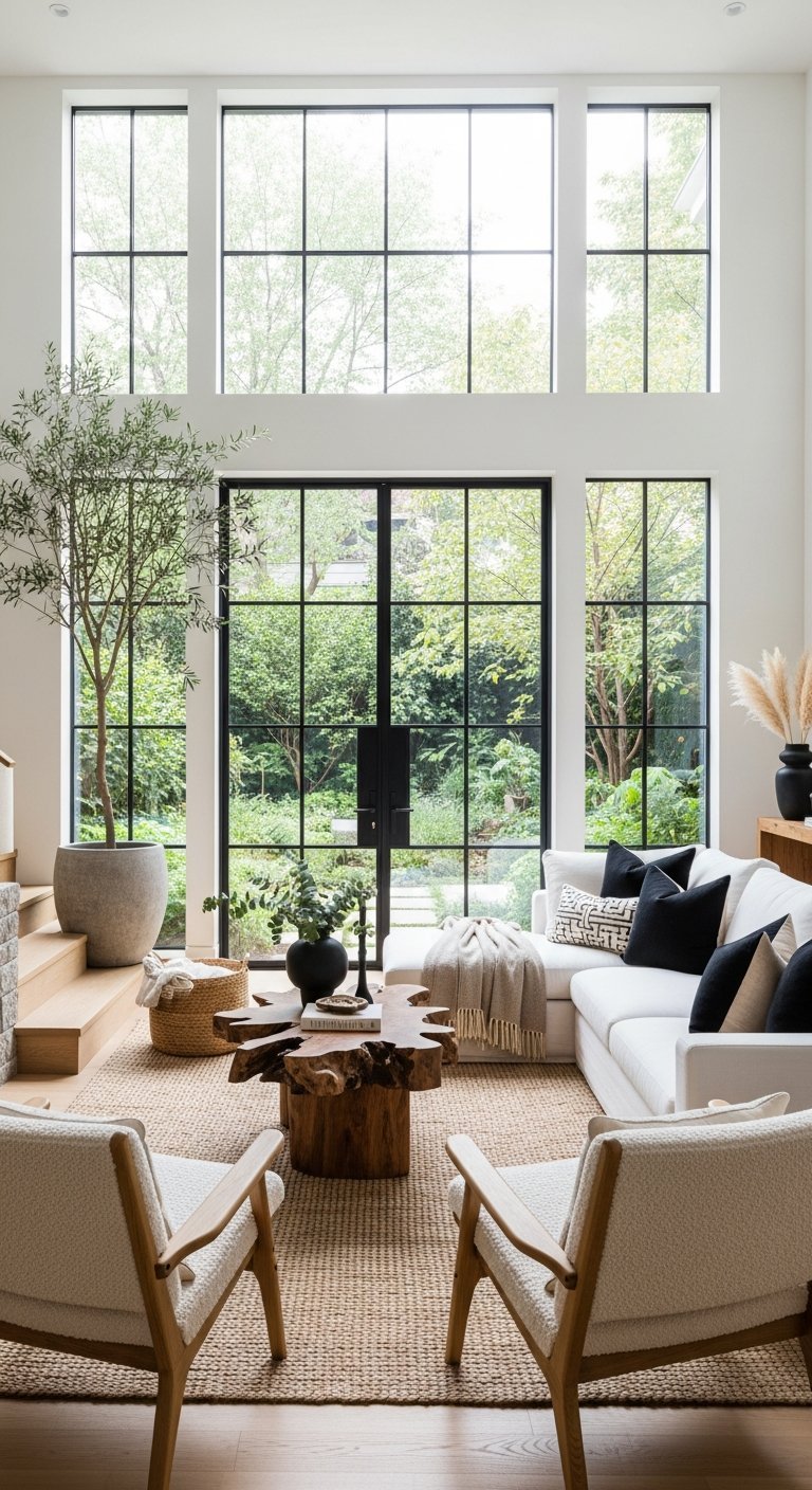 salon verriere acier jardin