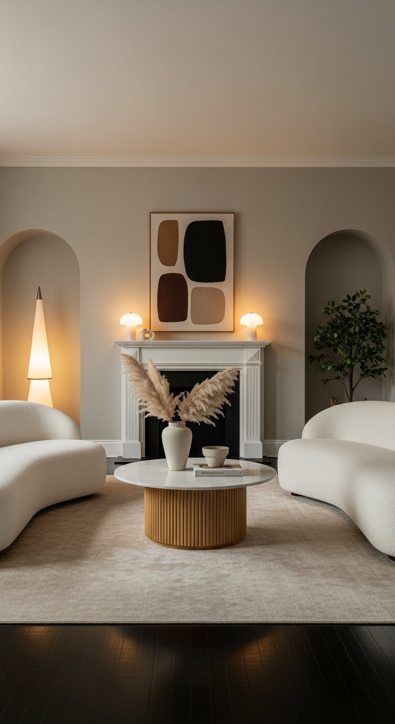 salon beige arches minimaliste