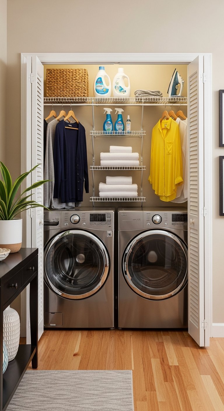 placard buanderie rangement filaire