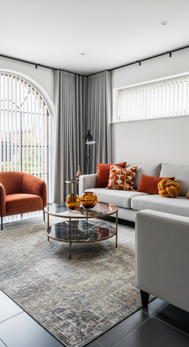 salon gris moderne fenetre archee